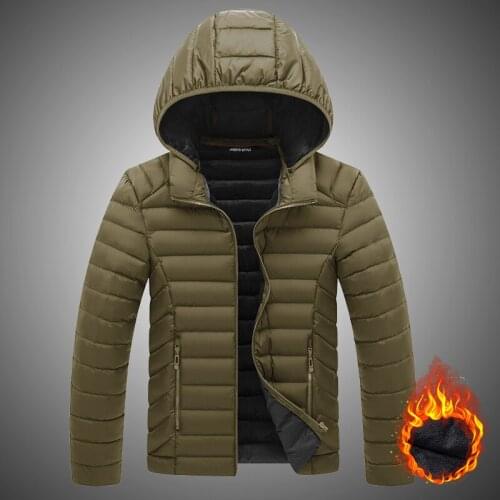 Winter Jacket Men Parkas Thicken Warm Coat Mens Zip Up Hooded Jackets Solid Color Parka Coat Women Fashion New Streetwear 5XL