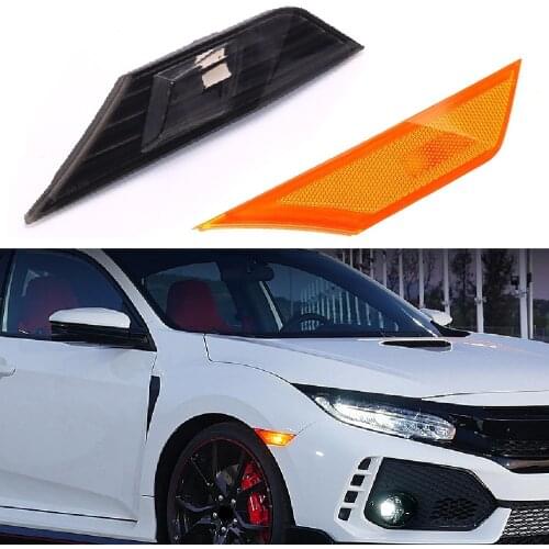 2x Side Marker Amber Signal Lights Marker Lamp Fit For Honda For Civic 10th sedan/coupe/hatchback/ Type R/si 2016 2017 2018