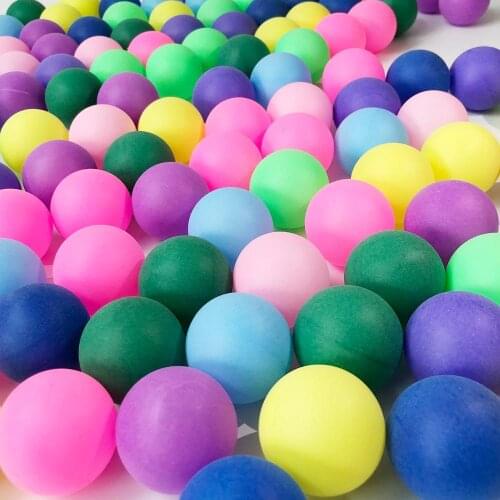 10pcs Colored Ping Pong Balls 40mm 2.4g Entertainment Table Tennis Balls Mixed Colors for Lottery Game and Activity