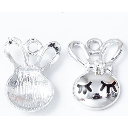 10pcs Enamel rabbit Charm Pendant For Women Necklace Pendant Making Alloy Beads Fit Bracelet DIY Jewelry Accessory js2190