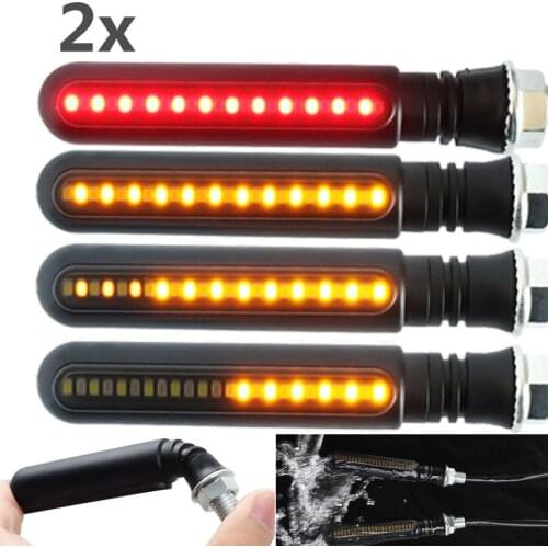 2* ATV Scooter Dynamic LED Signal Indicator Blinker+Red Rear Strobe Lights 12V waterproof dustproof perfect replacement kit