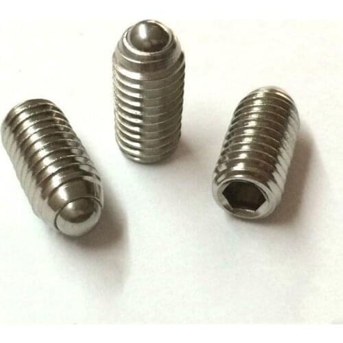 5pcs M3 Allen screws ball head bolts hex socket set screw grub plunger hexagon slot bolt grubs plungers stainless steel