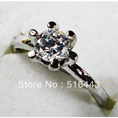 A-012 Wholesale Fashion Jewelry Lots 25pcs 100% Cubic Zircon Engagement Wedding Rings for Women