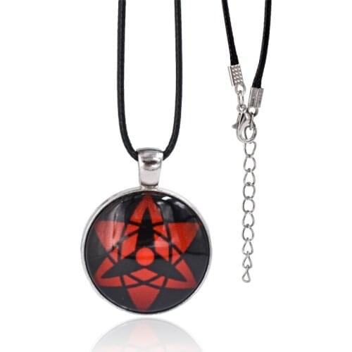 Anime Sharingan Eye Necklace Vintage Figure Pendant Necklaces Goth Fashion Choker For Fans Women Men Jewelry Gift Trendy