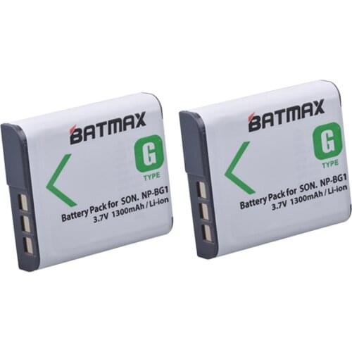 2Pcs NP-BG1 NP BG1 NPBG1 FG1 High quality Digital Camera Battery for Sony NP-BG1 NP-FG1 DSC-H3 DSC-W70 BC-CSGE BC-CSGD W30