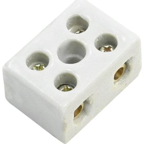 BMBY-2 Pcs 2W5H High Temperature Porcelain Terminal Block 30A 110-600V
