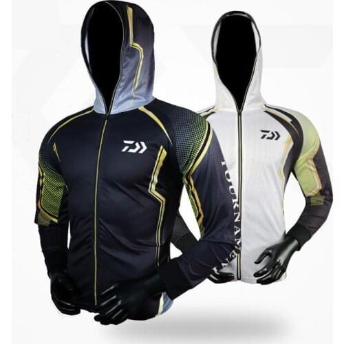Brand DAIWA Professional Fishing Shirts Long Sleeve Hooded Clothes Sports Breathable Quick Dry Jacket Camiseta Pesca