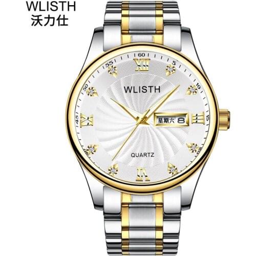 Luxury Brand WLISTH Watch Men Watches Luminous Double Calendar Military Quartz Watch for Men Waterproof Male Clock Reloj Hombre