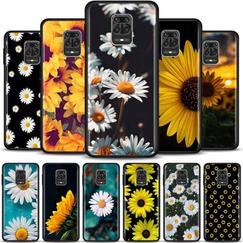 Summer Daisy Sunflower Floral Case For Xiaomi Redmi Note 10 Pro Max 9 8 7 Cover For Redmi K40 Pro Plus 9 Power 9A 9C 9T Shell