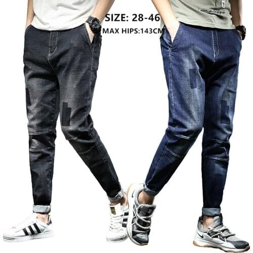 Black Jeans Men Big Size Mens Denim Vaqueros Hombre Jens Mode Uomo Blue Pants Hip hop Slim Fit Stretch Erkek Kot Pantolon Roupas