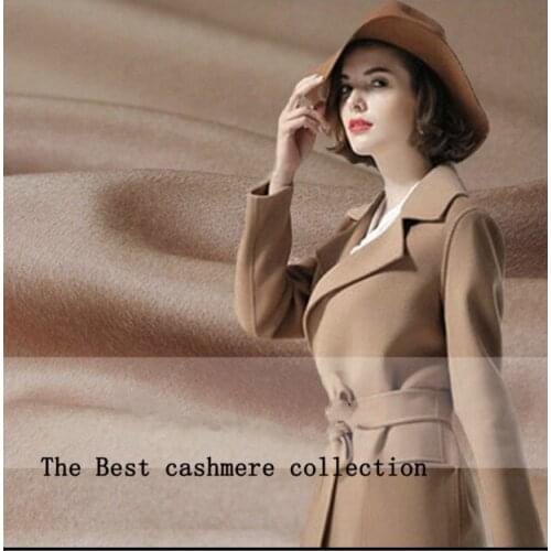 Camel double - sided cashmere double - layer wool fabric thick coat cashmere wool fabric wholesale cashmere cloth