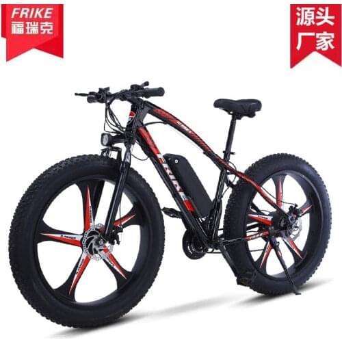 Mountain Ebike Mens Bicycle Fat Tire Snowbike High Quality Sport Cycling 26 Inch