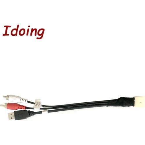 Idoing Car radio Audio Wiring Harness Adapter Usb Cable for Pajero Sport