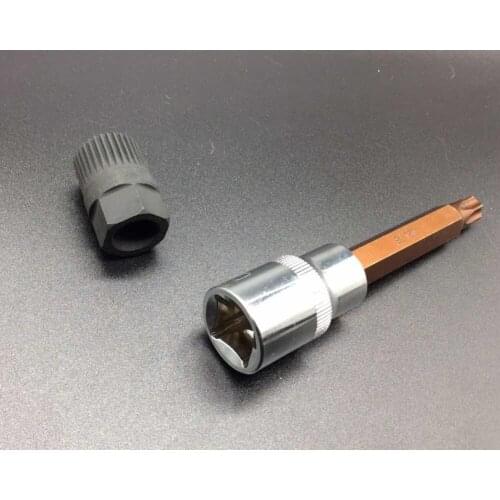 For Volkswagen Audi A6 BMW Ford T50 33TX17mm car Generator Belt Disassembly Wrench Pulley Removal Tool Remover