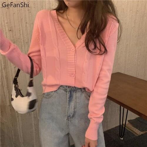 Long Sleeve Cardigan Knitted Sweater Women 2021 Autumn Winter Long Sleeve Solid Sweaters Coat & Jackets Woman Fashion Top