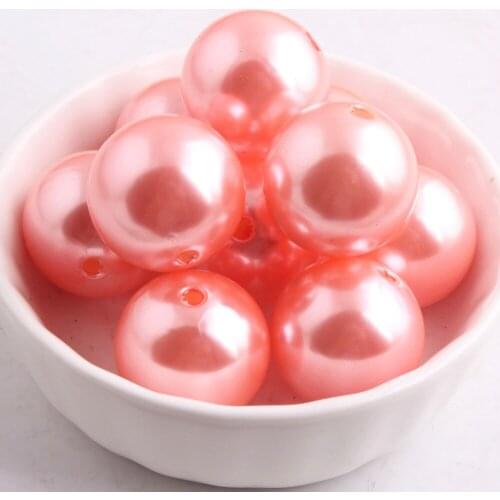 Kwoi vita A22 Pink Chunky Fashion 20mm 100pcs a lot , Loose Imitation Plastic Pearl for Chunky Beads Jewelry