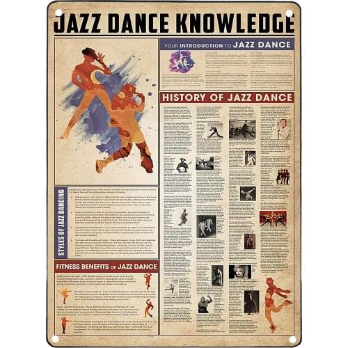 Metal Tin Signs Metal Tin Signs Funny Jazz Dance Knowledge Garage Bar Signs