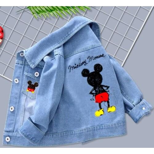 2021 Fashion Girl Boy Denim Jacket Spring and Autumn New Kid Jacket Clothes Cartoon Jacket Embroidery Kid Clothes