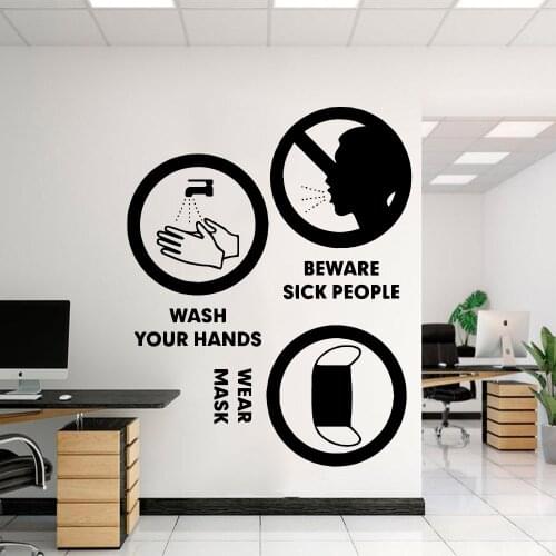 Colorful Handwashing Home Decorations Pvc Decal For Babys Rooms Removable Decor Wall Decals