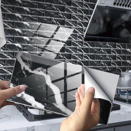 Tile Sticker 3d Wall Stickers Wall Decor For Bathroom Self Adhesive Wall Stickers Marble Panel Self-adhesive Home Decor PVC