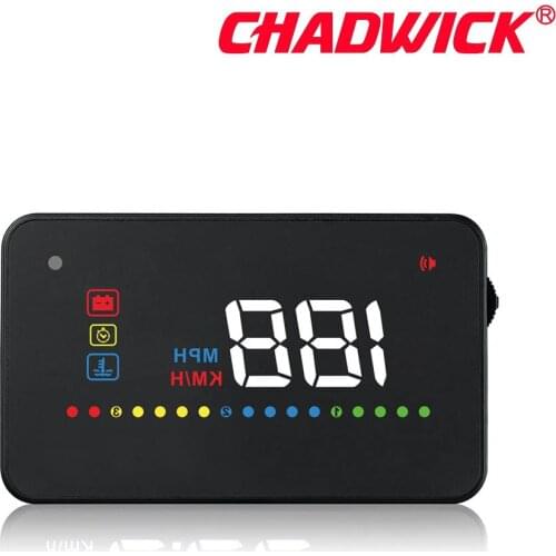 New CHADWICK Car HUD Head Up Display Universal Auto Vehicle Speeding Warning MPH Head-Up Display Projector A200 OBD2 accessories