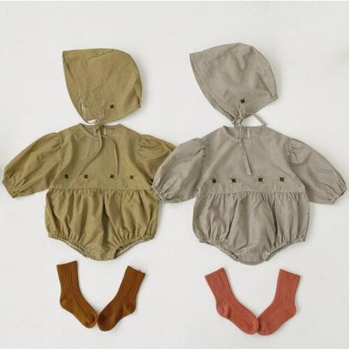 Newborn Baby Boys Clothes Baby Girl Boy Long sleeve Romper Jumpsuit Baby Girls Rompers Spring Summer lattice Overalls