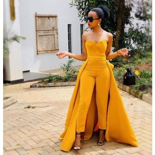 African style Long sheath Prom Dresses 2020 sexy sweetheart jumpsuit Formal Evening Gowns vestido de festa abendkleider