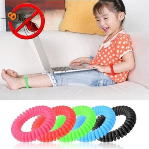 Portable Mosquito Repellent Telephone Line Outdoor Elastic Anti-mosquito Bracelet Spiral Hand Wrist LX7724