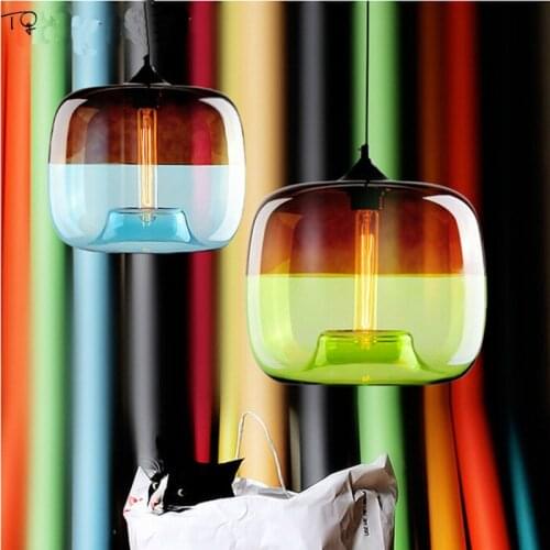 Nordic Post-modern Creative Glass Hanging Lamp Led Indiviudal Minimalist Restaurant Bar Living Room Studio Bedroom Luminaire