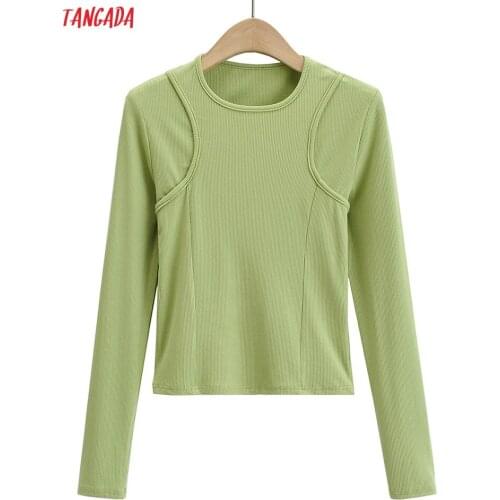 Женские футболки с длинным рукавом Tangada China At AliExpress