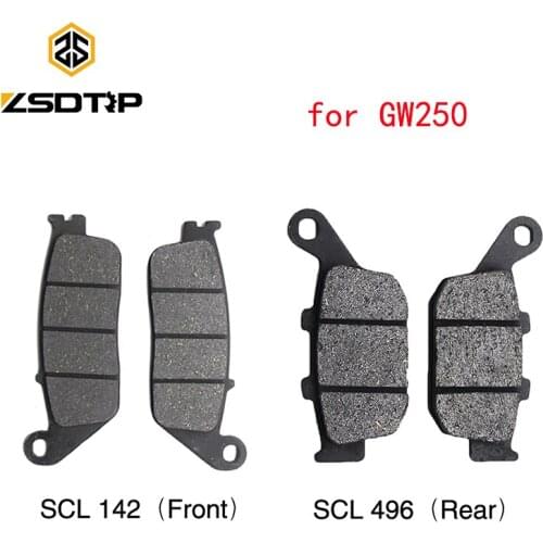 ZSDTRP GW250 Motorcycle Brake System Brake Pads for Suzuki GW250 2015 2016 Front and Rear Brake Disks