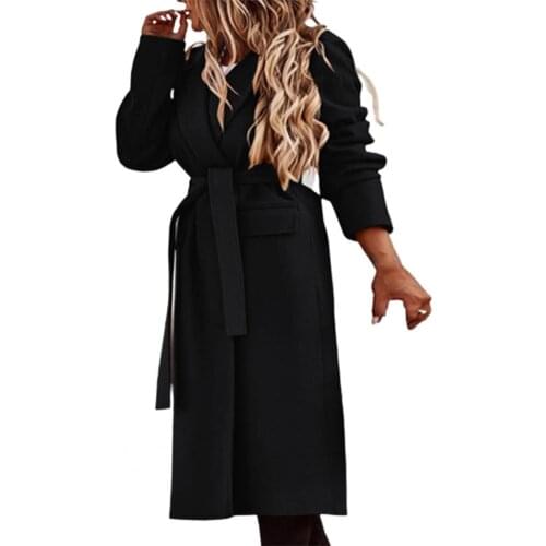 Gorgeous Cardigan Thick Trench Coat Trench Coat All Match Loose Hem