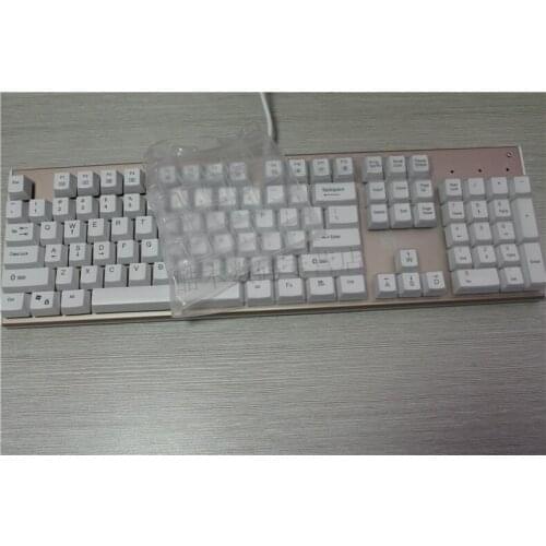 Waterproof dustproof Clear Transparent Silicone Keyboard Cover For Ajazz AK6 Backlit USB Wired Gaming Mechanical Keyboard