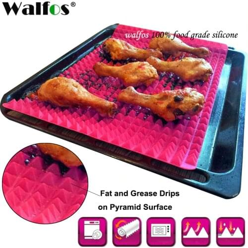 WALFOS Food Grade Pyramid Bakeware Pan Nonstick Silicone Baking Mat Pads Easy Method For Oven Baking Tray Sheet Kitchen Tools