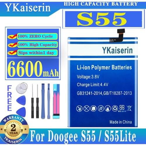 YKaiserin DOOGEE S55 Lite Phone Batteries