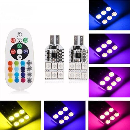 YOLU T10 5050 12SMD colorful with remote control width indicator light strobe light atmosphere lamp