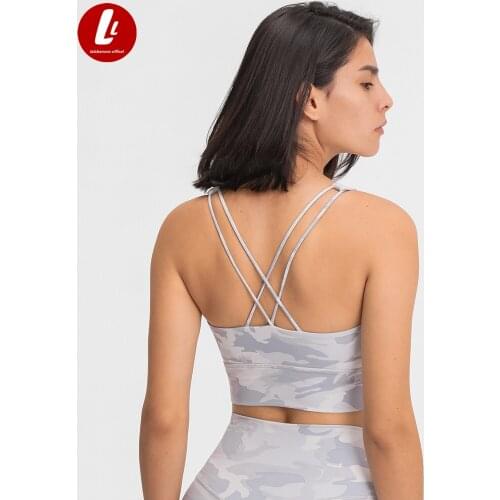 LULUBANANA Push Up Sport Bras Crop Top Women Naked Feel 4-Ways Stretchy Workout Leisure Gym Yoga Bras with Removable Pads