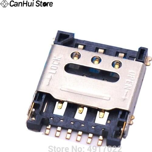 10PCS/LOT Clamshell NANO SIM 6P small card slot cell phone deck Connector Flip type Connector for Mobile Phone Card