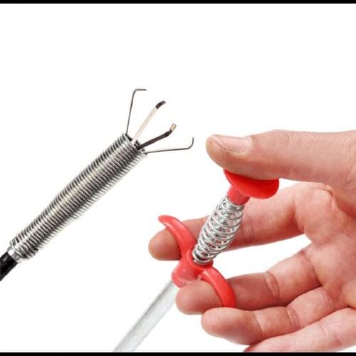 160cm Drain Snake Spring Pipe Dredging Tool 1.6cm Drain Snake For Kitchen Sink Bathroom Tub Toilet Pipeline Dredging Agent