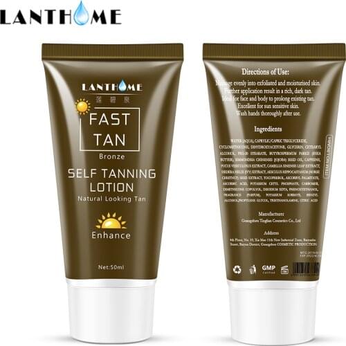 2PCS Self Tanner and Body Bronzer Tanning Autosunburn Bronzer Tanner Sun Tan Lotion Day Tanning Cream Sunscreen Tanner Lotion