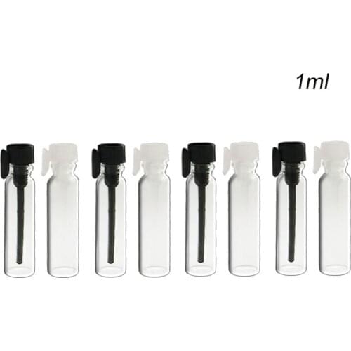 Promotion 1ml perfume sample tester vials mini glass tester bottles small sample bottle gift display containers 100pcs