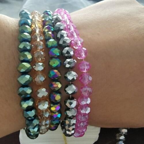 4x6mm Austria Faceted Crystal Beads for DIY Bracelet Necklace Jewellry Making Accessories