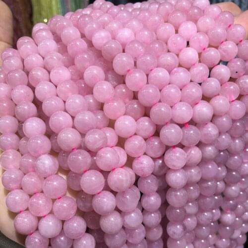 Natural Stone Beads Madagascar Rose Quartzs Fit Jewelry Making DIY Necklace Bracelet Accessories Size 6/8/10mm