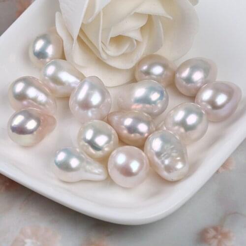 Natural 12-13mm AAAA quality white color edison loose freshwater pearls beads
