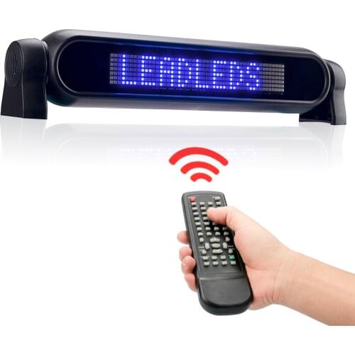 Free shipping DC12V Remote Control LED Message Display Digital Moving Scrolling Car Sign Yellow Color