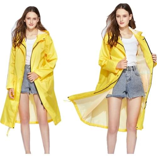 Newest Long Raincoat Women Men Ladies Rain Coat Breathable Ladies Raincoats Portable Water-Repellent Rain Coat Jacket