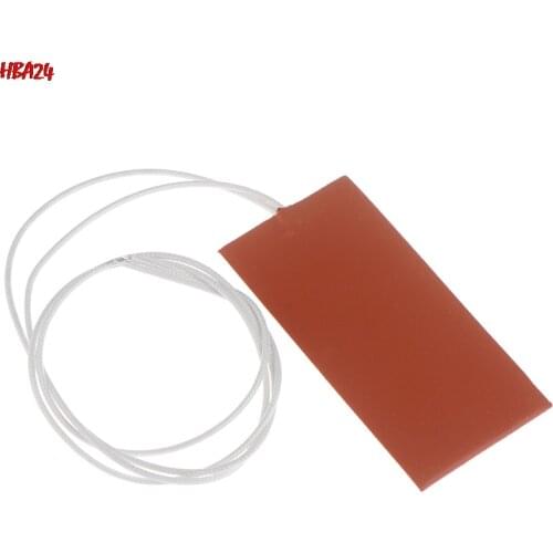 15W 12V DC 50X100mm Flexible Waterproof Silicon Heater Pad Wire Heater Engine Block Oil Pan Hydraulic Domestic Heating Plate Mat