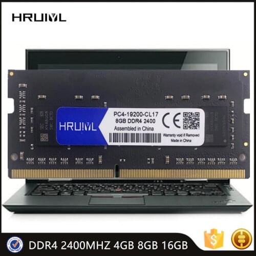 HRUIYL DDR4 4GB 8GB 16G Laptop Memory Module Notebook PC4-19200-CL17 DDR4 2400MHZ RAM SO-DIMM Memoria Sticks Original Chip