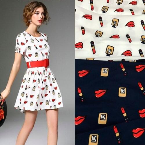 140x100 lipstick lip print fabric,100% cotton fabric for women children clothing,lipstick Cotton Fabric for Dress Sewing DIY