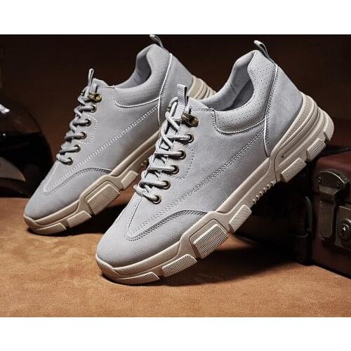 2020 Autumn Winter Mens Sneakers Plush Lining Warm Boots for Man Working Boots Lace Up Round Toe Casual Shoes Black Grey Brown